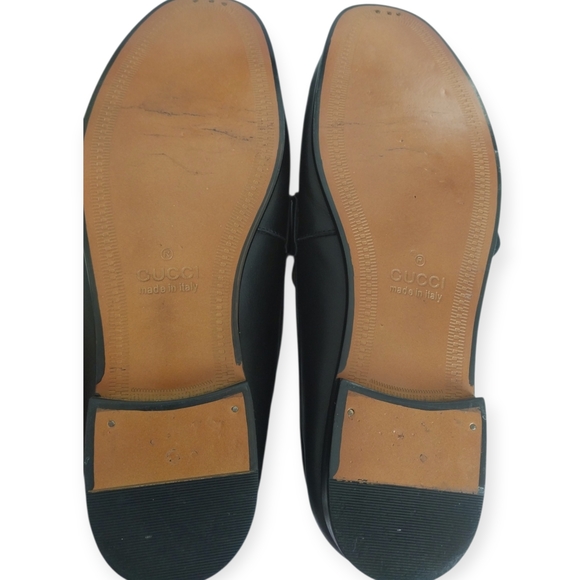 Gucci Black Leather Web Stripe Loafers Men’s Size (missing GG buckle) - Picture 6 of 6